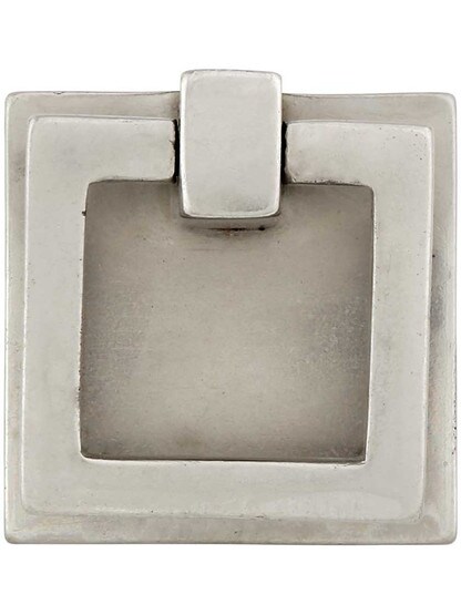 Square Bronze Ring Pull in White Bronze.